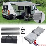 CAMPING AWNING CANOPY SUN SAIL FOR CARAVAN MOTORHOME CAMPER W/ PIPING ATTACHMENT