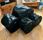 Gear4music Black Drum Bag Set for Toms & Bass Drum with Carry Handle