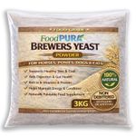 FoodPURA 3KG Brewers Yeast Powder NON De Bittered Human Grade PURE Supplement