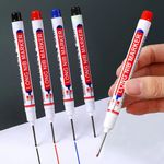 6X  Long Head Nosed Marker Pens Multifunction Woodworking Decoration Deep Hole