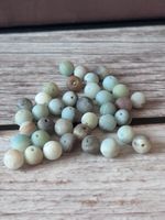 CRAFT CLEARANCE: 38 x Loose Natural Amazonite Round Gemstone Beads 8mm 