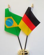 Brazil & Germany Federal Double Friendship Table Flag Set
