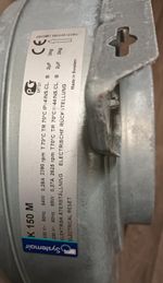 Hydroponic Systemair K 150 M Centrifugal Inline Duct Blower Fan 230V Reversible.
