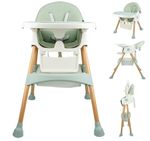 USED Baby High Chair Foldable Highchair Adjustable Height & Reclining Seat