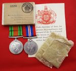 WW2 Defence and 1939-1945 War Medals, Ribbons, Box &Slip - "MR S C BULLEN"