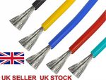Flexible Soft Silicone Wire Cable 4/6/8/10/12/14/16/18/20/22 AWG Many Colours.