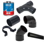 Black Solvent Weld Waste Pipe Fittings 32mm 40mm 50mm ( 36mm / 43mm/ 56mm)