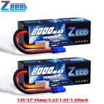 2x Zeee 14.8V 4S Lipo Battery 8000mAh 100C EC5 for RC Truck Car Airplane Drone