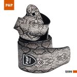 Guitar Strap Snake-Print Wide Shoulder Belt PU Leather Acoustic,Electric,Bass