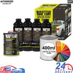 U-POL RAPTOR Tintable 4 Bottle Bedliner Kit 3.8L –400ml Paint (YOUR COLOUR CODE)