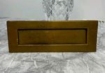 Vintage Solid Brass Letterbox Antique Patina 8 X 3 inches Working Spring Action