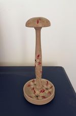 1930s French Painted Wooden Hat Stand Milliner's Display Shop Pedestal