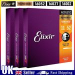 Elixir Acoustic Guitar Strings 16052 (12-53), 16027 (11-52), 16002 (10-47)