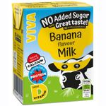 VIVA Banana No Added Sugar Milk Drinks | 27x200ml | Free Delivery