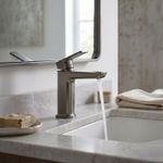 Gun Metal Bathroom Sink Tap Basin Mixer Mono Tap Includes Click Clack Waste