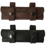 Brown Black Leather Belt Rifle Bullet Holder Ammo Pouch for 20 Round .22 LR & LR