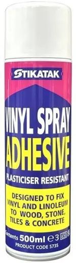 Stikatak Vinyl Spray Adhesive 500ml for Sticking Vinyl and Linoleum Floors Tiles