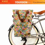 TOURBON Nylon Bike Back Seat Bag Bicycle Single Pannier Stylish Shoulder Pack