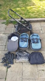 iCandy Orange Double Twin Tandem Pram Pushchair Bundle