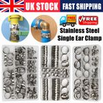 140X Single Ear O Clips Plus Mikalor Stainless Steel Air Water Pipe Hose Clamps