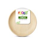 Disposable 7"(18cm) Small Round Palm Leaf Plates Wooden Ecofriendly Picnic Party