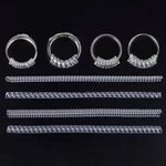 4x Ring Size Adjuster Transparent Spiral Cord Resizer Reducer Length Aprox 10cm