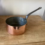 VINTAGE FRENCH COPPER TIN LINED SAUCEPAN - 18 cm.