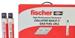 Fischer 3.1 x 75mm Collated Ring Shank Nails + 2 Gas Fuel Cells Electro Gal.