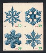 Scott 4109-4112- Holiday Snowflakes- MNH (S/A) Block of 4- 39c 2006- unused mint