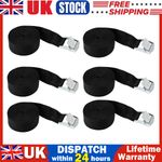 6 x Heavy Duty Ratchet Tie Down Straps Car Roof Rack Belts Quick Release 2.5M