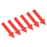 10Set / 60Pieces 4x1" Arrow Sticker Directional Arrow Sign Floor Decal Red