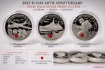 2022 D-DAY SILVER PROOF COIN SET 60TH ANNIVERSARY Collector Set COA BOX MINT