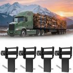 16200lb Stake Pocket Winch Steel Flatbed Black C-Channel 5in 4 Holes Sliding