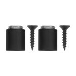 Black Aluminum Alloy Railing Post Base with Safe Rounded Design Home Use