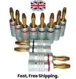 High Quality  Gold Plated Banana Plugs x16 HiFi Audio Speaker Audio Amp