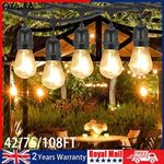 HEAVY DUTY FESTOON E27 IP65 WATERPROOF LED OUTDOOR GARDEN STRING LIGHTS Qujxzqqy