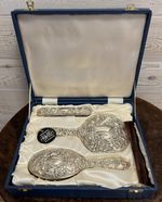 Broadway & Co Cased Four Piece Silver Dressing Table Set Birmingham 1985