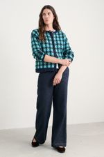 Seasalt Women's Regular Sennen Cove Wide Leg Jeans Dark Wash Grain