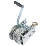 Manual Hand Winch 2500lbs Boat Trailer Caravan 10m 32ft Cable Length Marine Pull