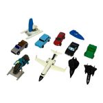 Bundle of 11 Vintage Micro Machines - Jet Catamaran Cars Boat Blackbird Airplane