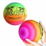 RAINBOW BEACH VOLLEY BALL INDOOR/OUTDOOR INFLATABLE KIDS BEACH BALL POOL BALL