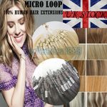 14''-24'' Double Drawn Indian Micro Loop Human Hair Extensions Micro Ring 1G