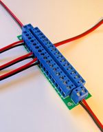 Power Distribution Board for DC, DCC and AC Paired 2 channel 18 way connector