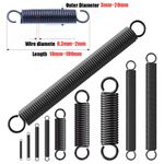 With Hook Extension Tension Spring Wire Dia 0.3mm-2mm Springs Steel Small Spring