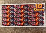 Ten Sheets Of 30 £1.85 Transformers Postal Stamps Job Lot (Total 300)