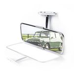 Classic Car Universally Fitting Interior Mirror, Stainless Steel - 941