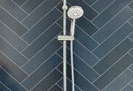 Multi Navy Chevron Tile 1000mm Shower Wall Panel 1m x 2.4m PVC Bathroom Cladding