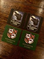 4 X Beer Mats American Werewolf In London Slaughtered Lamb & Shaun Of The Dead