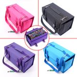 Newest Marker Pen Case Bag Storage Carrying Bag Portable 120 Slot Layer Holder