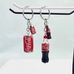 1 of each Coca Cola Coke Miniature Bottle and can Key Chains